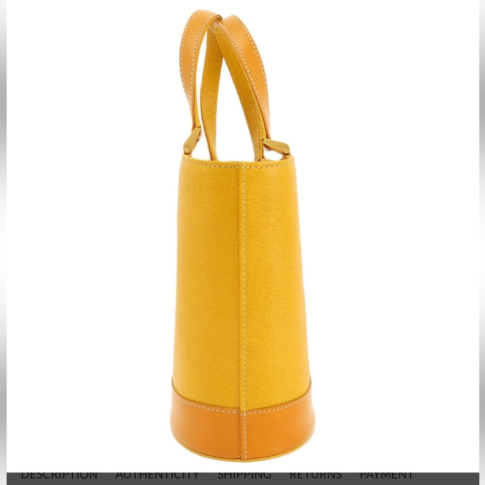 Burberry Yellow Leather-Trim Tote Bag - Picture 4 of 10